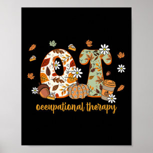 Occupational Therapy Fall Ot Ota Autumn Thanksgivi Poster