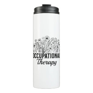Occupational Therapy Floral Occupational OT Thermal Tumbler