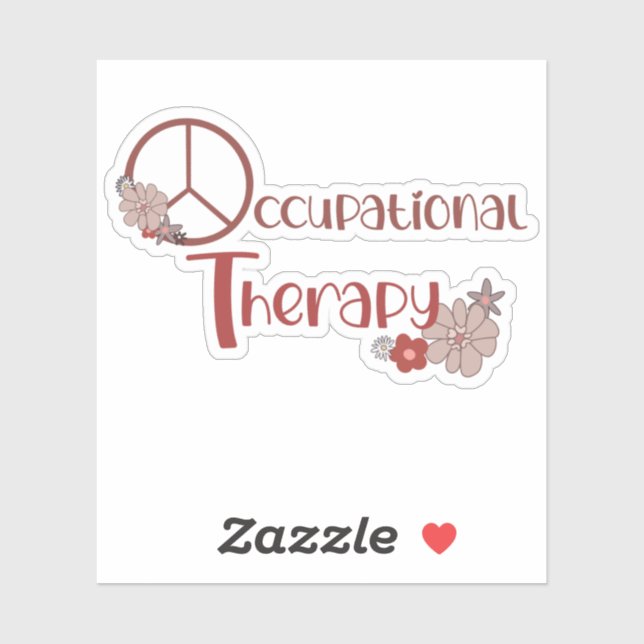Occupational Therapy Fun Peace Sign Floral (Sheet)
