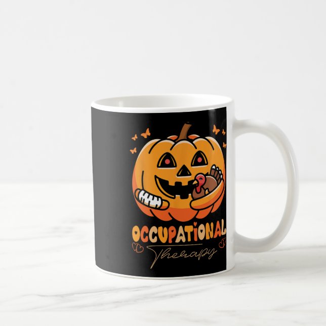 Occupational Therapy Funny Thanksgiving Pumpkin Tu Coffee Mug (Right)