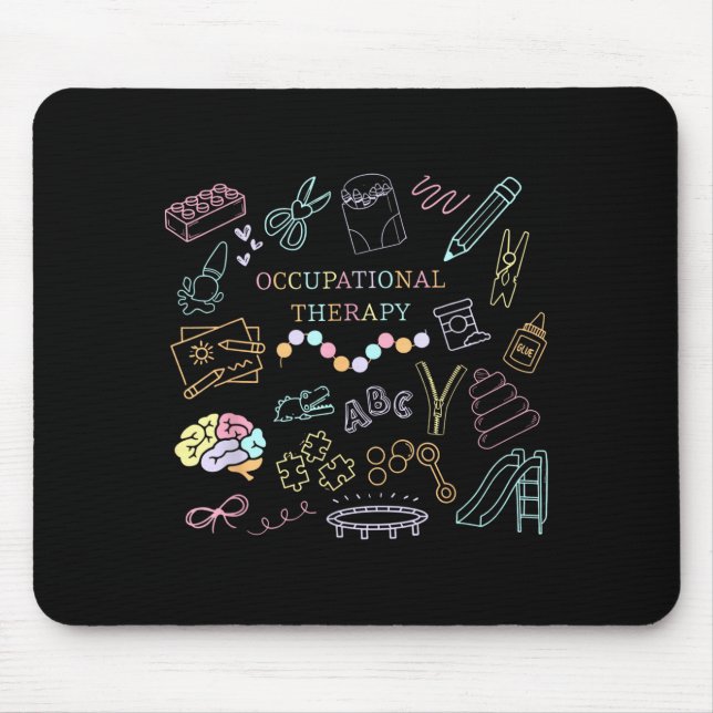 Occupational therapy funny therapy humour design  mouse pad (Front)