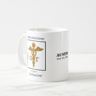Occupational Therapy Graduation Antique Gold Look Coffee Mug