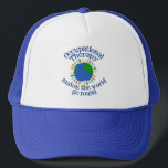 Occupational Therapy Makes the World Go Round Trucker Hat<br><div class="desc">OT makes the world go round hat. A cute occupational therapy gift for your favourite occupational therapist. Features a group of people holding hands around the blue and green planet Earth. Come together to make a change by helping people through sensory play.</div>