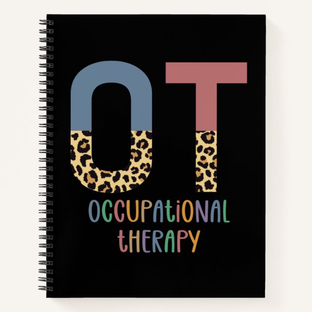 Occupational Therapy OT Cheetah Future OT Gifts Notebook (Front)