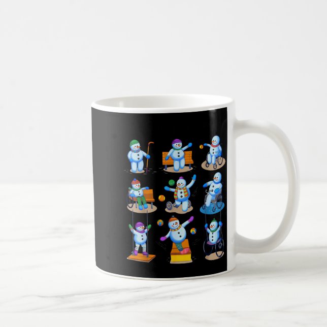 Occupational Therapy Ot Christmas Funny Snowman Xm Coffee Mug (Right)