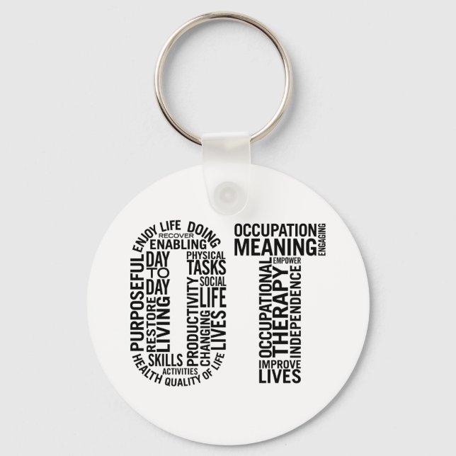 Occupational Therapy OT Keychain (Front)