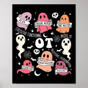 Occupational Therapy OT OTA Halloween Spooky Cute Poster