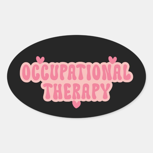 Occupational Therapy OT Oval Sticker (Front)