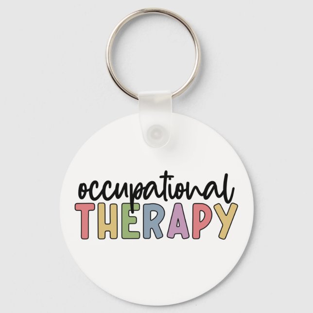 Occupational Therapy OT Student Grad Gifts Keychain (Front)