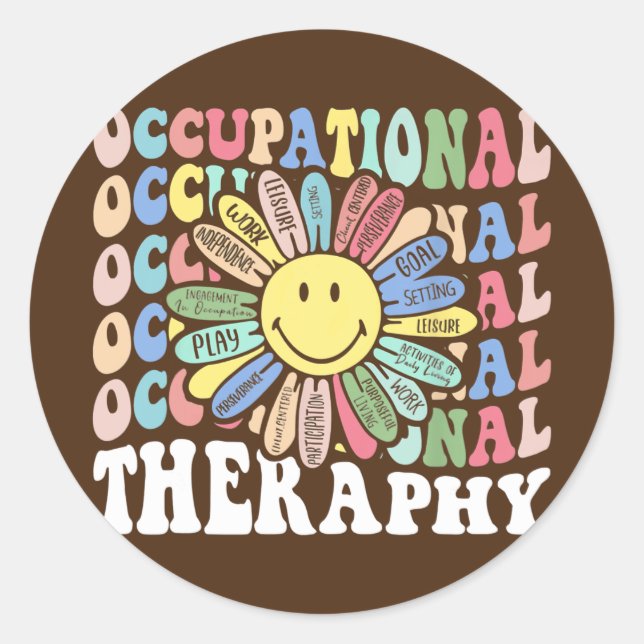 Occupational Therapy OT Therapist Inspire OT Classic Round Sticker (Front)