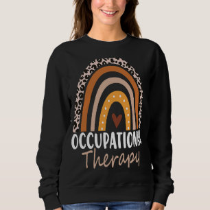 Occupational Therapy OT Therapist OT Month Leopard Sweatshirt