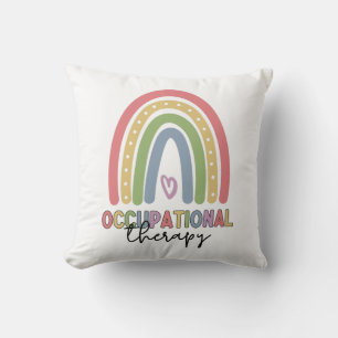 Occupational Therapy OT Therapist Rainbow Throw Pillow