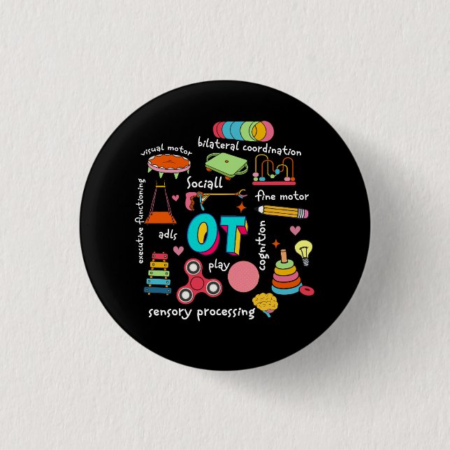 Occupational Therapy Pediatric Therapist Assistant 1 Inch Round Button (Front)