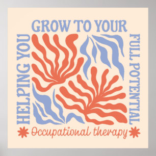 Occupational Therapy Retro Floral   Therapist Poster