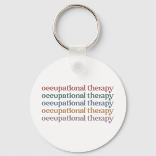 Occupational Therapy Retro OT Student Grad Gifts Keychain
