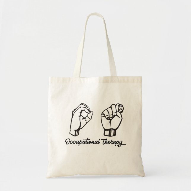 Occupational Therapy Sign Language  Tote Bag (Front)