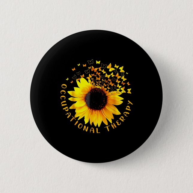 Occupational Therapy Sunflower Ot Therapist Istant 2 Inch Round Button (Front)