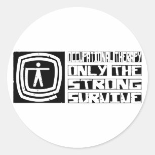Occupational Therapy Survive Classic Round Sticker