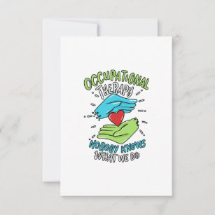 Occupational Therapy Therapist Nurse Gift Thank You Card