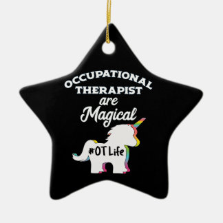 Occupational Therapy Unicorn OT Therapist Ceramic Ornament