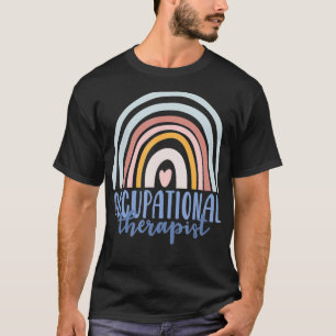 Occupational Therapy Worker OT Boho Rainbow Retro T-Shirt