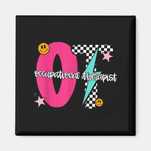 Occupational Therast Retro Checkered Ot Graduation Magnet
