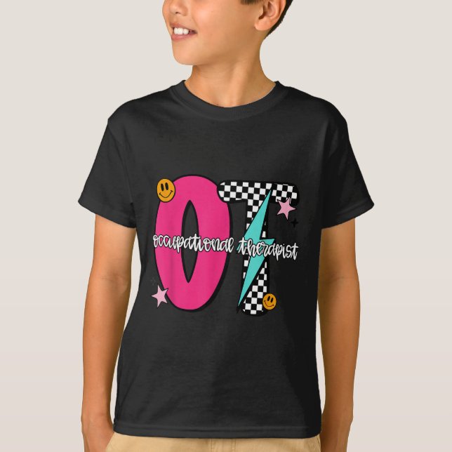 Occupational Therast Retro Checkered Ot Graduation T-Shirt (Front)