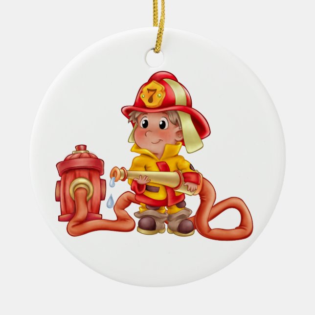 Occupations - Fire Fighter - SRF Ceramic Ornament (Front)