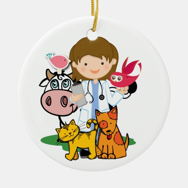 Occupations - Veterinarian - SRF Ceramic Ornament (Front)