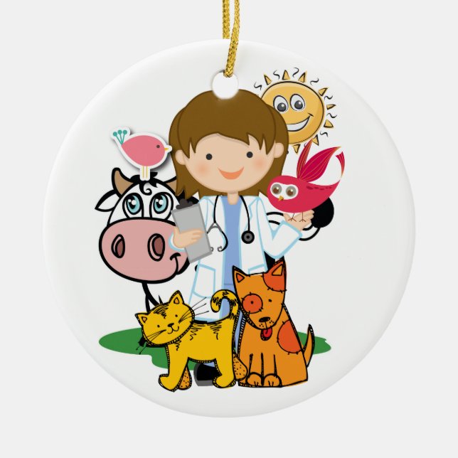 Occupations - Veterinarian - SRF Ceramic Ornament (Front)