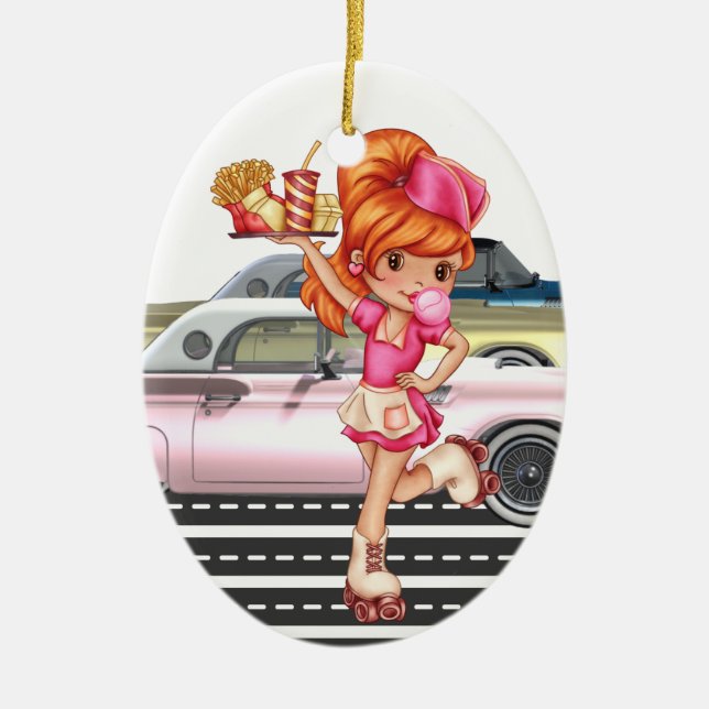 Occupations - Waitress - SRF Ceramic Ornament (Front)