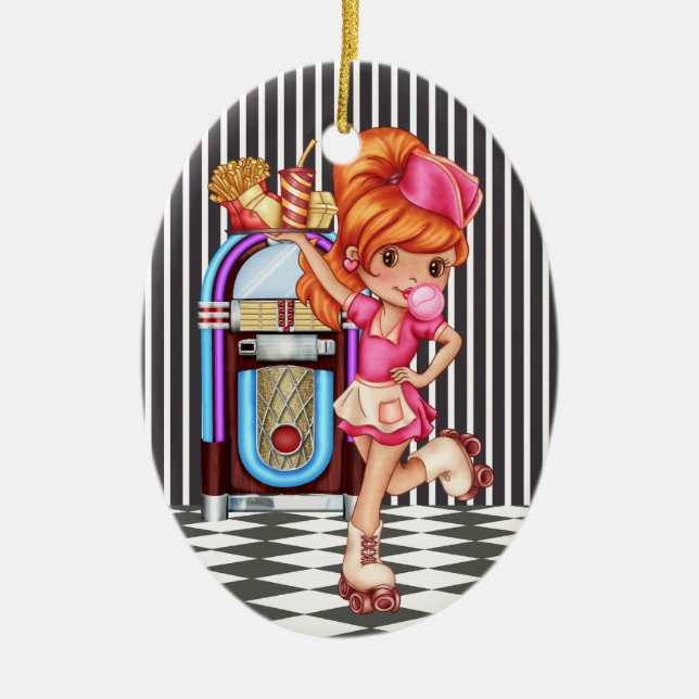 Occupations - Waitress - SRF Ceramic Ornament (Front)