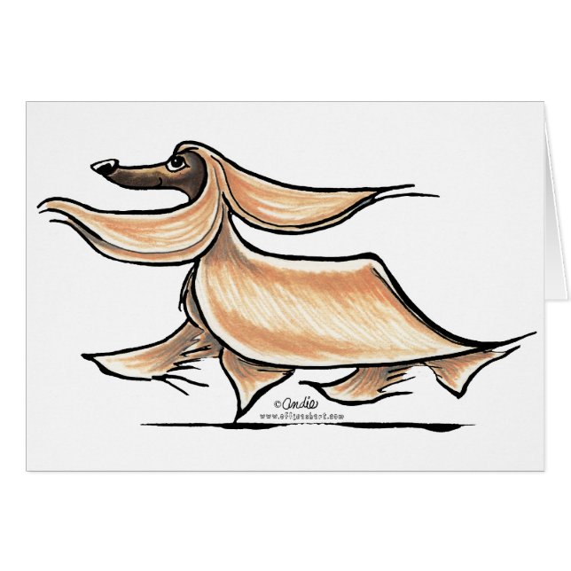 Occupé Afghan Hound (Devant horizontal)