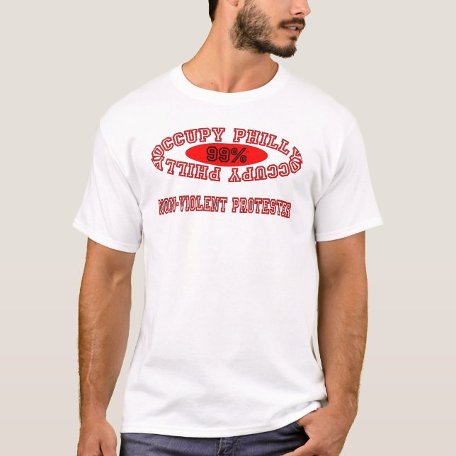 Occupez Philly - T-shirt non violent de (Devant)