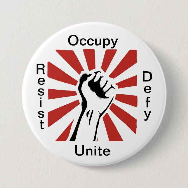 Occupy 3 Inch Round Button (Front)