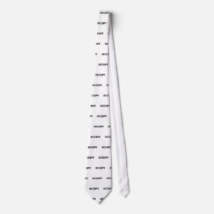 Occupy (Black on White) Tie
