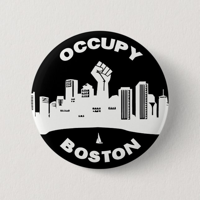 Occupy Boston 2 Inch Round Button (Front)