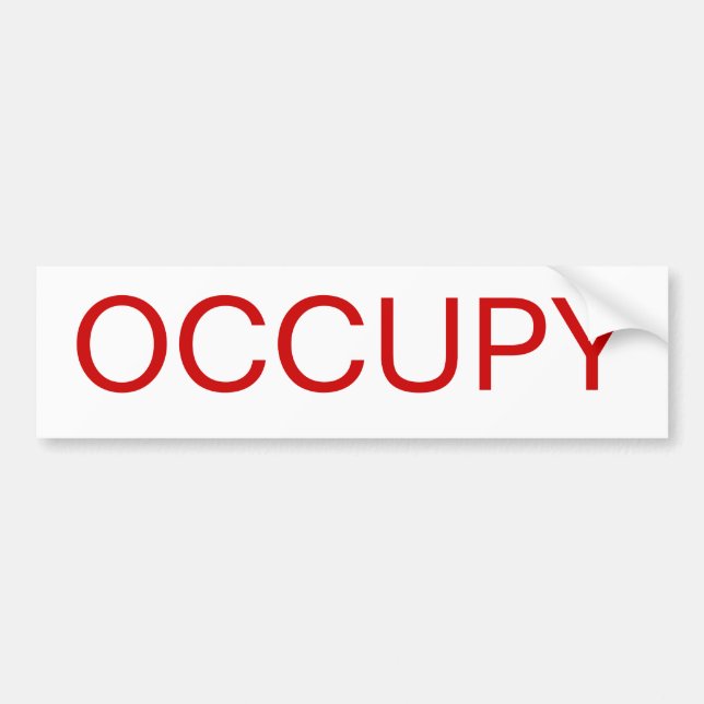 OCCUPY BUMPER STICKER (Front)