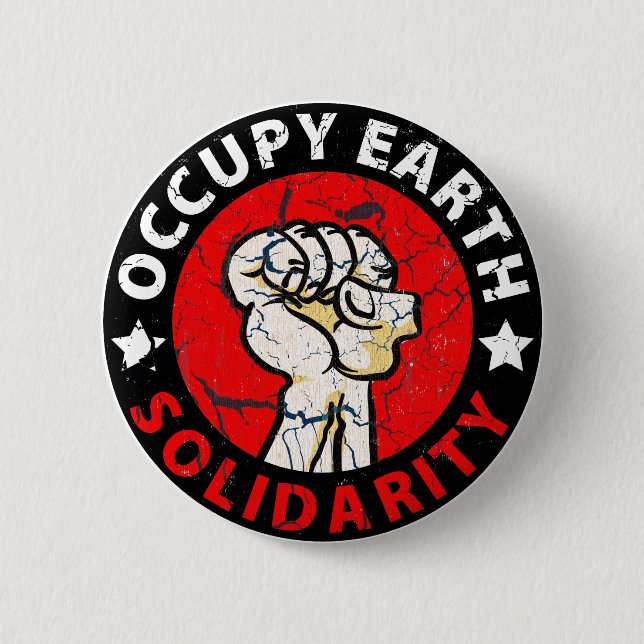Occupy Earth 2 Inch Round Button (Front)