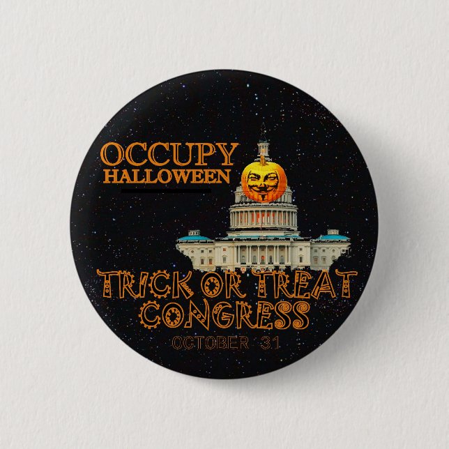 Occupy Halloween Oct. 31 2 Inch Round Button (Front)