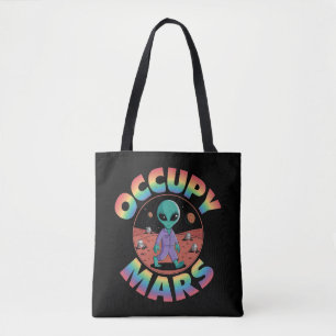 Occupy Mars: Explore Space with Falcon 9 & Elon Tote Bag