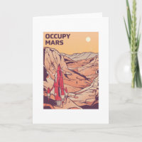 Occupy Mars Retro Space Rocket Gift
