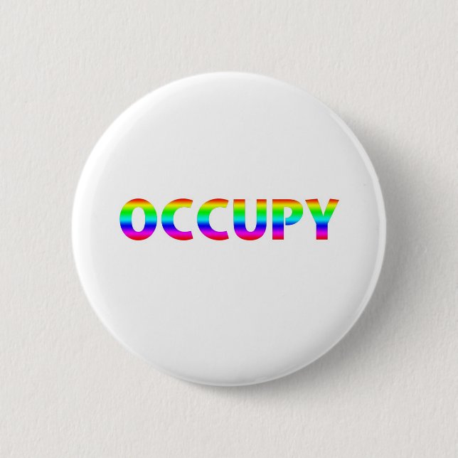 Occupy Rainbow 2 Inch Round Button (Front)