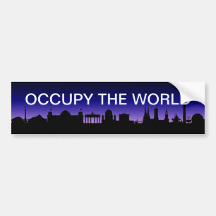 OCCUPY THE WORLD BUMPER STICKER