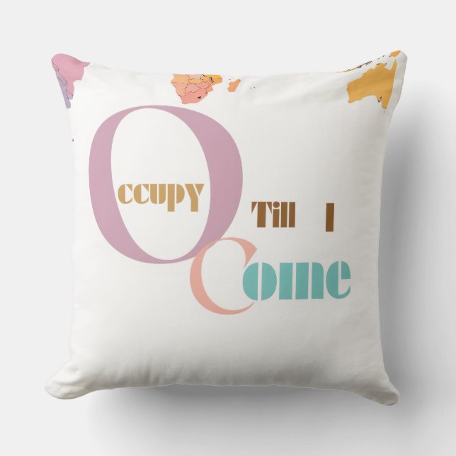 Occupy Till I Come | Bible Verse Double-Sided Throw Pillow (Front)