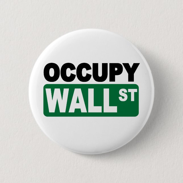 Occupy Wall St. 2 Inch Round Button (Front)