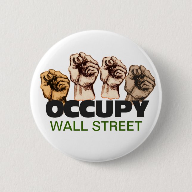 Occupy Wall Street 2 Inch Round Button (Front)