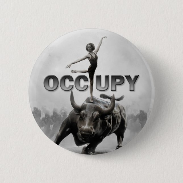Occupy Wall Street 2 Inch Round Button (Front)