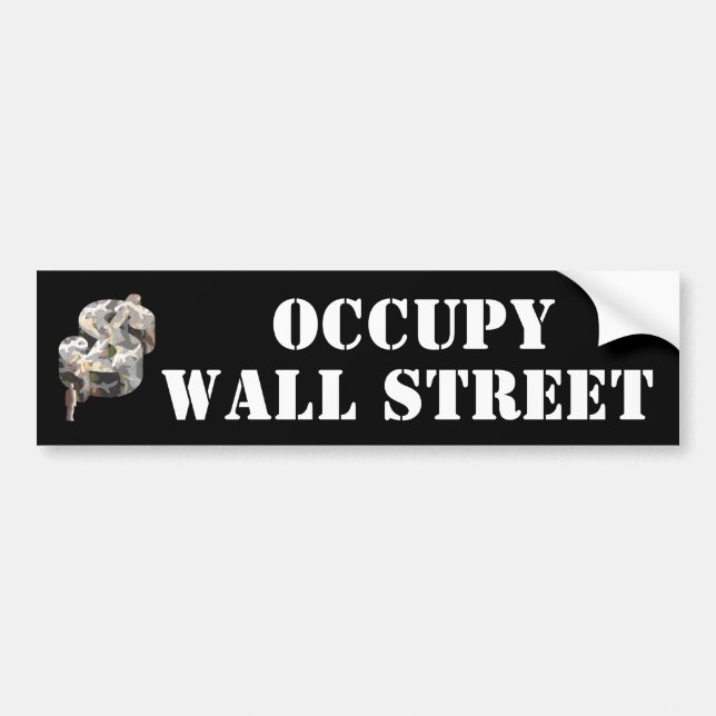 Occupy Wall Street Bumper Sticker (Front)