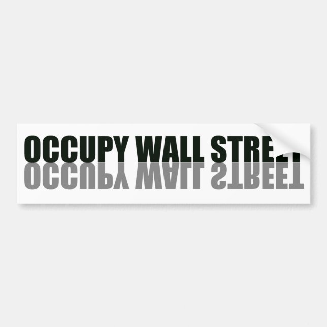Occupy Wall Street Trendy Logo Bumper Sticker (Front)